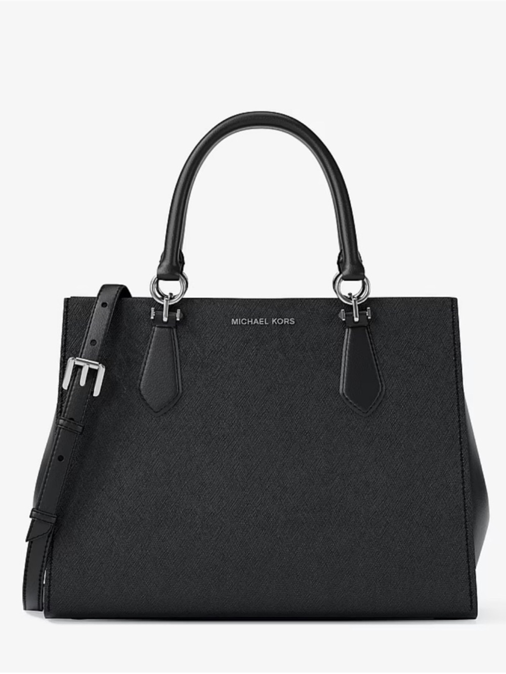 Michael Kors Marilyn MD Satchel Shoulder Bag Black